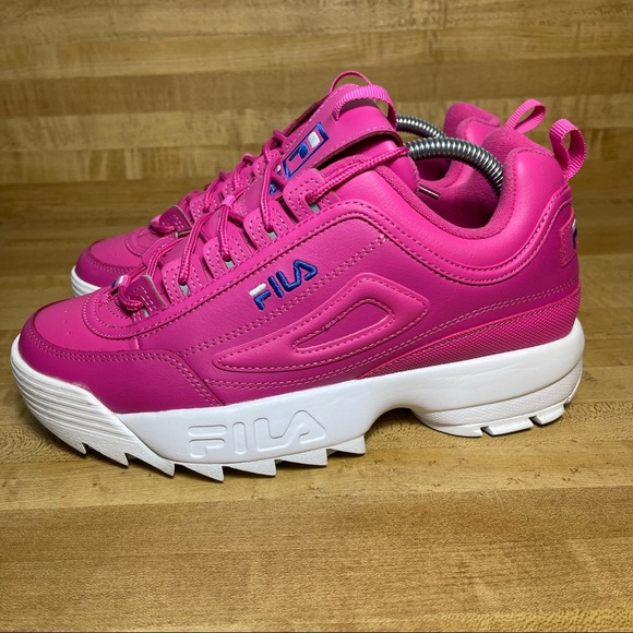 FILA WOMENS DISRUPTOR II PREMIUM PINK/WHITE 5XM00817-956 Size 10 CLEAN - Picture 2 of 8